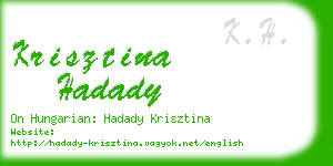 krisztina hadady business card